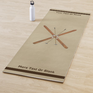 Tapis De Yoga Skis De Fond Et Polonais