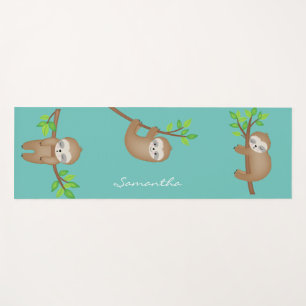 Tapis De Yoga Sleepy personnalisé joyeux fentes mignonnes