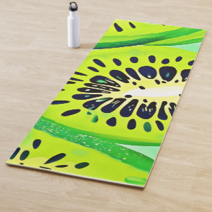 Tapis De Yoga Slices Kiwi : Vibrant et frais