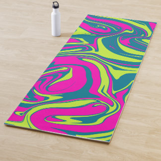 Tapis De Yoga Slick d'huile Turquoise électrique