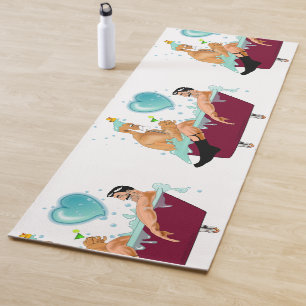 Tapis De Yoga SlipperyJoe's deux gays hommes aiment la baignoire