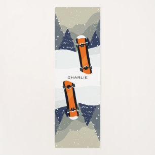 Tapis De Yoga Snowboard nom personnalisé yoga mat