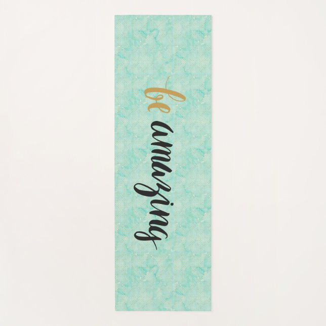 Tapis De Yoga Soyez Extraordinaire Devis Bleu (Devant)