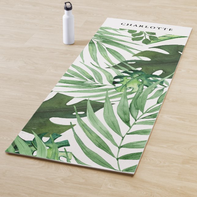 Tapis De Yoga Spécial client, botanique, palme (En situation)