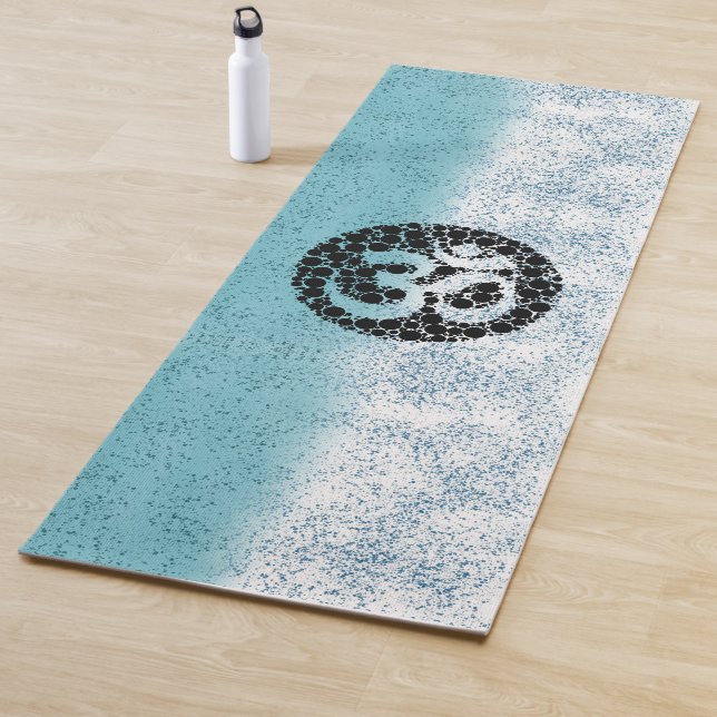 Tapis De Yoga Speckle Bleu Om Yoga Mat (En situation)