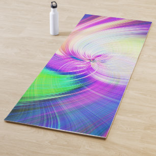 Tapis De Yoga SPIRALFLUO - Psychédélique colorée moderne fractal
