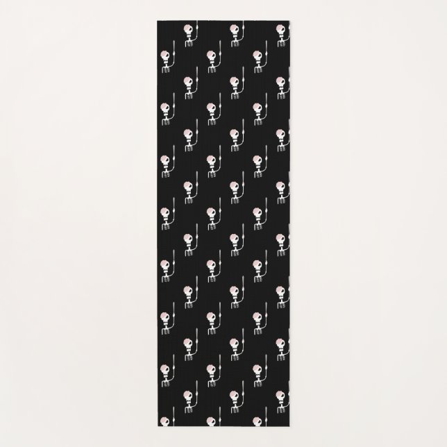 Tapis De Yoga Squelette d'Halloween avec épée (Devant)