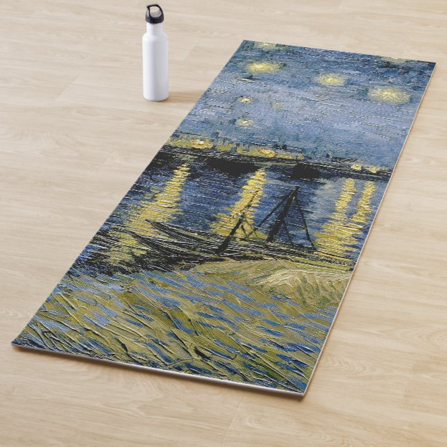 Tapis De Yoga Starry Night Vincent van Gogh (En situation)