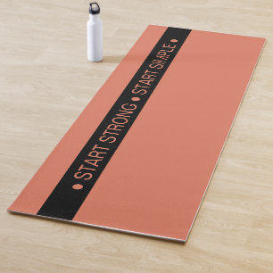 Tapis De Yoga Studio de fitness personnalisé slogan bande noire