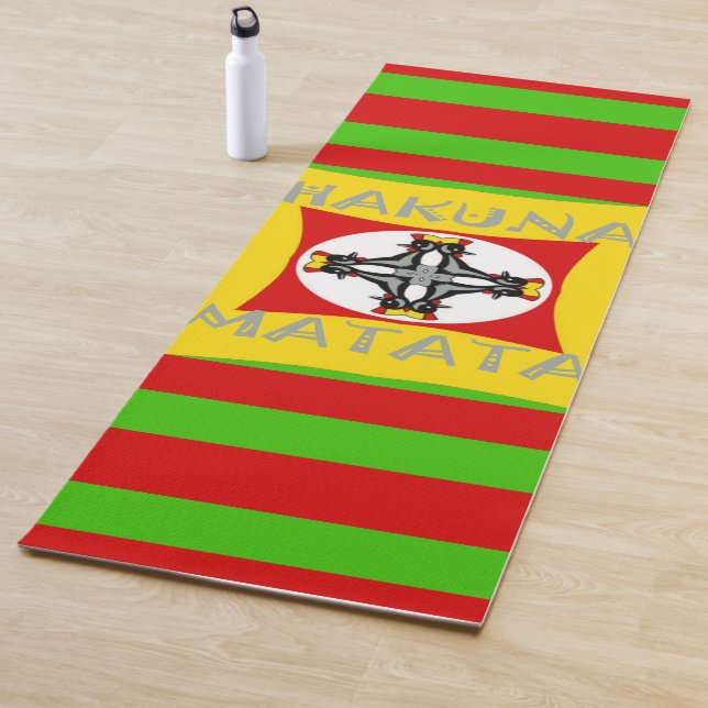 Tapis De Yoga Style Drôle Étirement Hakuna Matata (En situation)