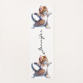 Tapis De Yoga Super Cute Tabby Chat Yoga Mat