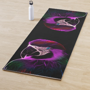 Tapis De Yoga Superbe perroquet à la lueur de prune