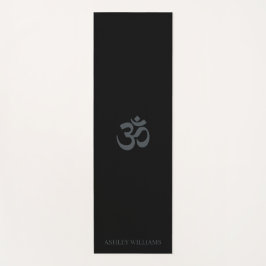 Tapis De Yoga SYMBOLE CHIC MONogramme Om Yoga Noir Mat