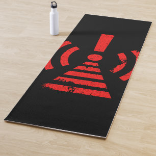 Tapis De Yoga Symbole d'avertissement de rétention d'énergie rét