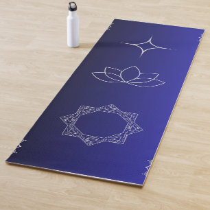 Tapis De Yoga Symbole ésotérique de Lotus Chakra, violet profond