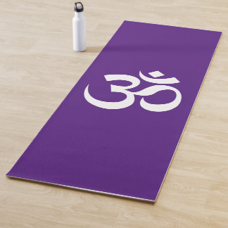 Tapis De Yoga Symbole Om Ohm Yoga Spirituel Violet Royal