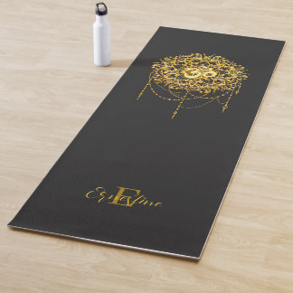 Tapis De Yoga Symbole sacré bouddhiste Om en or
