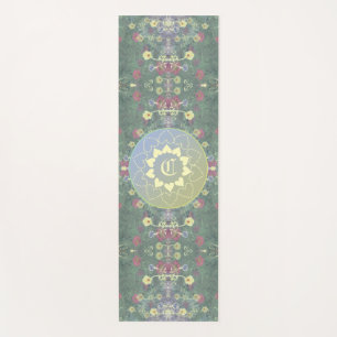Tapis De Yoga Symétrie Fleur sauvage monogramme