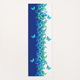 Tapis De Yoga Symphonie du pétale bleu