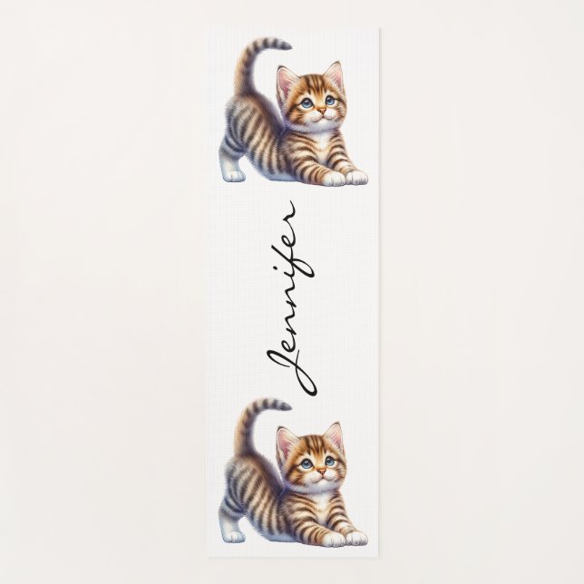 Tapis De Yoga Tabby Cat Yoga Mat (Devant)