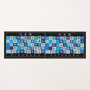Tapis De Yoga Table japonaise Hiragana & Katakana