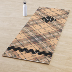 Tapis De Yoga Tartan beige et Brown