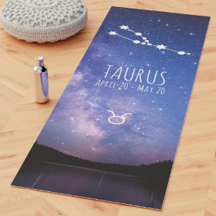 Tapis De Yoga Taurus   Personalized Zodiac Astrology Yoga Mat