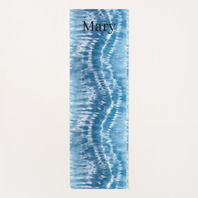 Tapis De Yoga Teinture à tarte bleue (Devant)