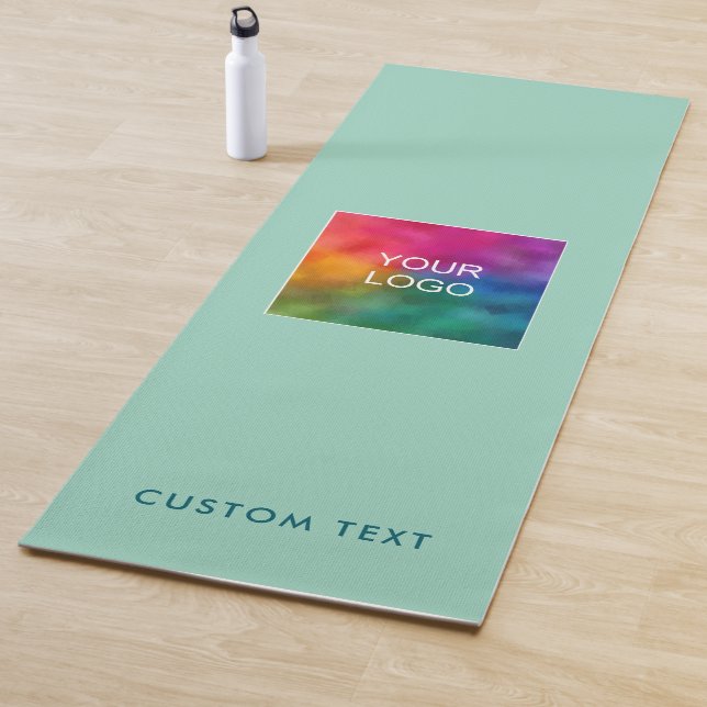 Tapis De Yoga Télécharger Votre Logo Texte Personnalisé Monogram (En situation)
