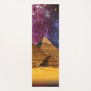 Tapis De Yoga tempête cosmique au-dessus de l'égypte