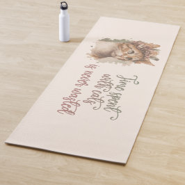 Tapis De Yoga Temps passé avec chats mignon Chat Aquarelle Desig