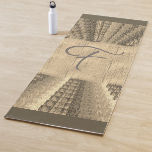 Tapis De Yoga Terre Suede Sable Beige Faded toile look