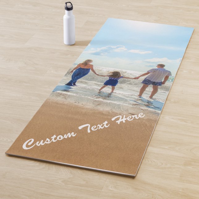 Tapis De Yoga Texte Photo Personnalisé Yoga Mat Unique Votre Con (En situation)