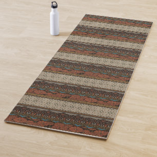 Tapis De Yoga Textile d'héritage avec les motifs décoratifs