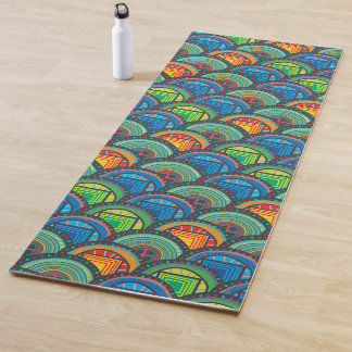 Tapis De Yoga Textiles africains dynamiques : Mélange des échell