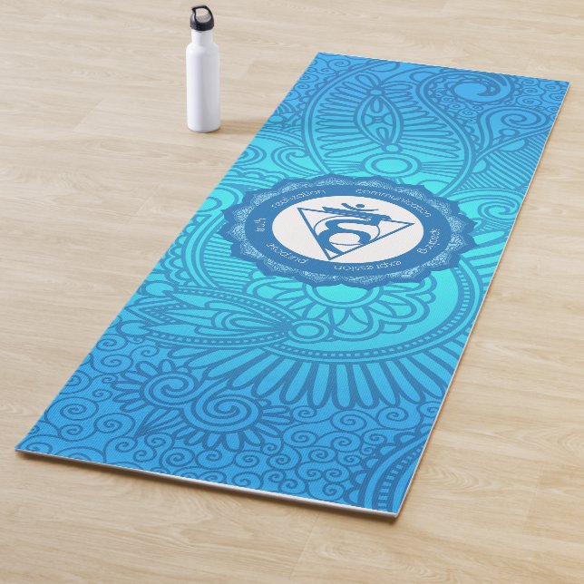 Tapis De Yoga Throat Chakra Yoga Mat - 05p (En situation)