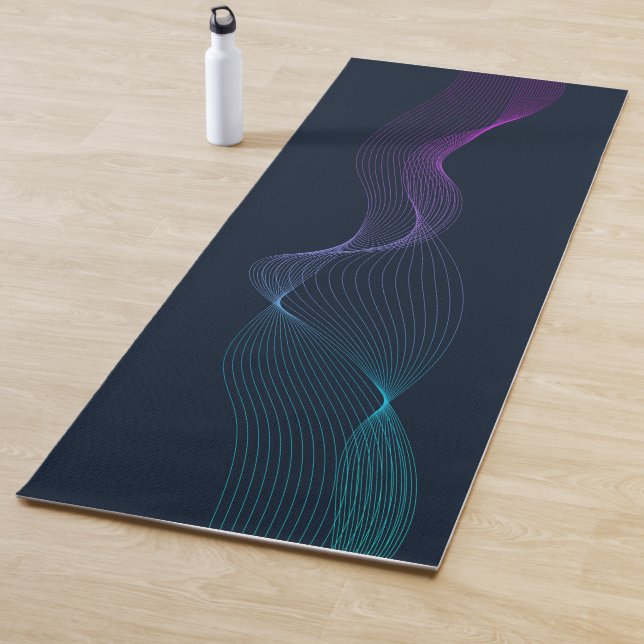 Tapis De Yoga Tige dynamique bleu vague de yoga mat (En situation)