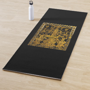 Tapis De Yoga Tombeau de Pakal - Astronaut Palenque d'or
