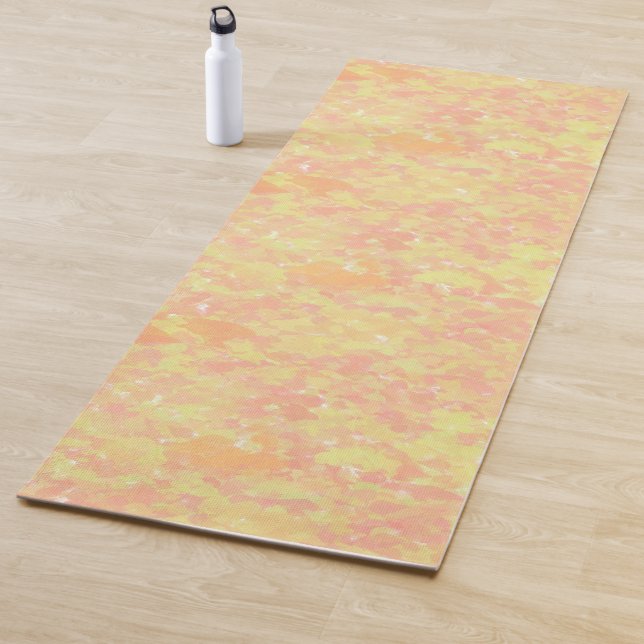 Tapis De Yoga Tons de Yellows & Oranges Yoga Mat (En situation)