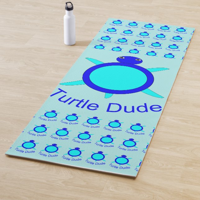 Tapis De Yoga Tortue Bleue Clair Mat Yoga (En situation)
