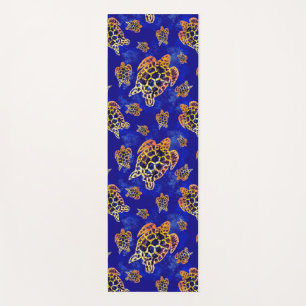 Tapis De Yoga Tortues de mer batik art africain