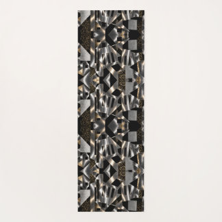 Tapis De Yoga Touches de piano abstraites métalliques