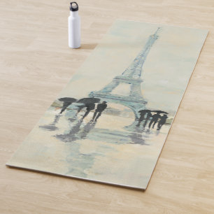 Tapis De Yoga Tour Eiffel Paris sous la pluie