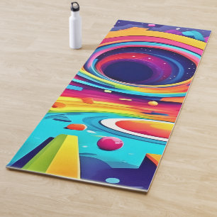 Tapis De Yoga Tourbillon Cosmique Dans Un Voyage Vibrant