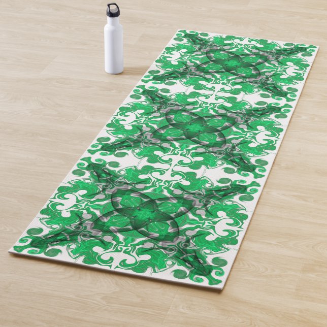 Tapis De Yoga tourbillon de papillon psychédélique Abstrait de m (En situation)