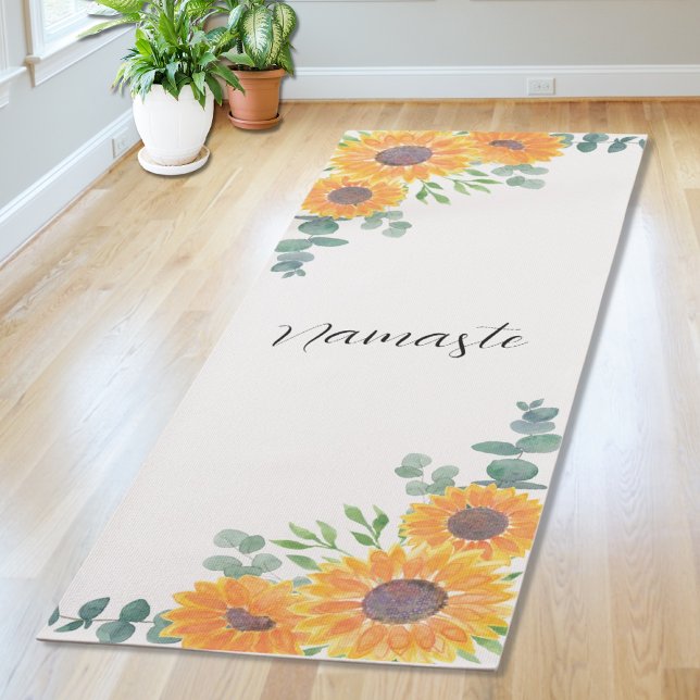 Tapis De Yoga Tournesol Eucalyptus Verdure Namaste (Créateur téléchargé)
