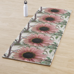 Tapis De Yoga Tournesol Rose Pâle