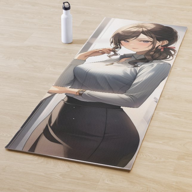 Tapis De Yoga Travailleur de bureau pour fille Anime (En situation)