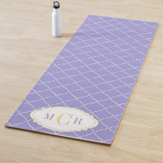 Tapis De Yoga Trellis bleu blanc jaune blanc français Prépa