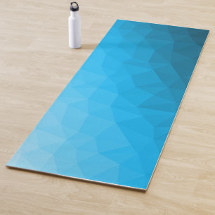 Tapis De Yoga Triangle motif de maillage géométrique dégradé cya